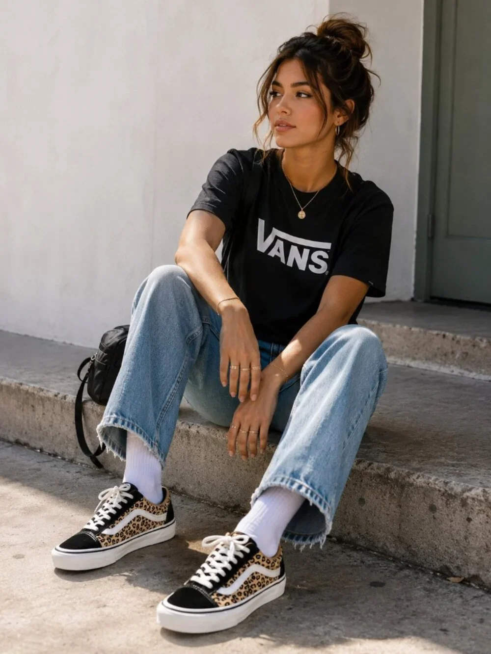 Vans Old Skool Leopard Print Canvas Sneakers Women's Size 10 NWOB